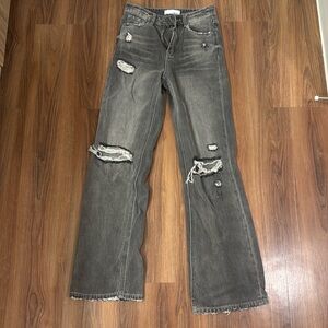 Vervet Distressed Wide Leg Jeans